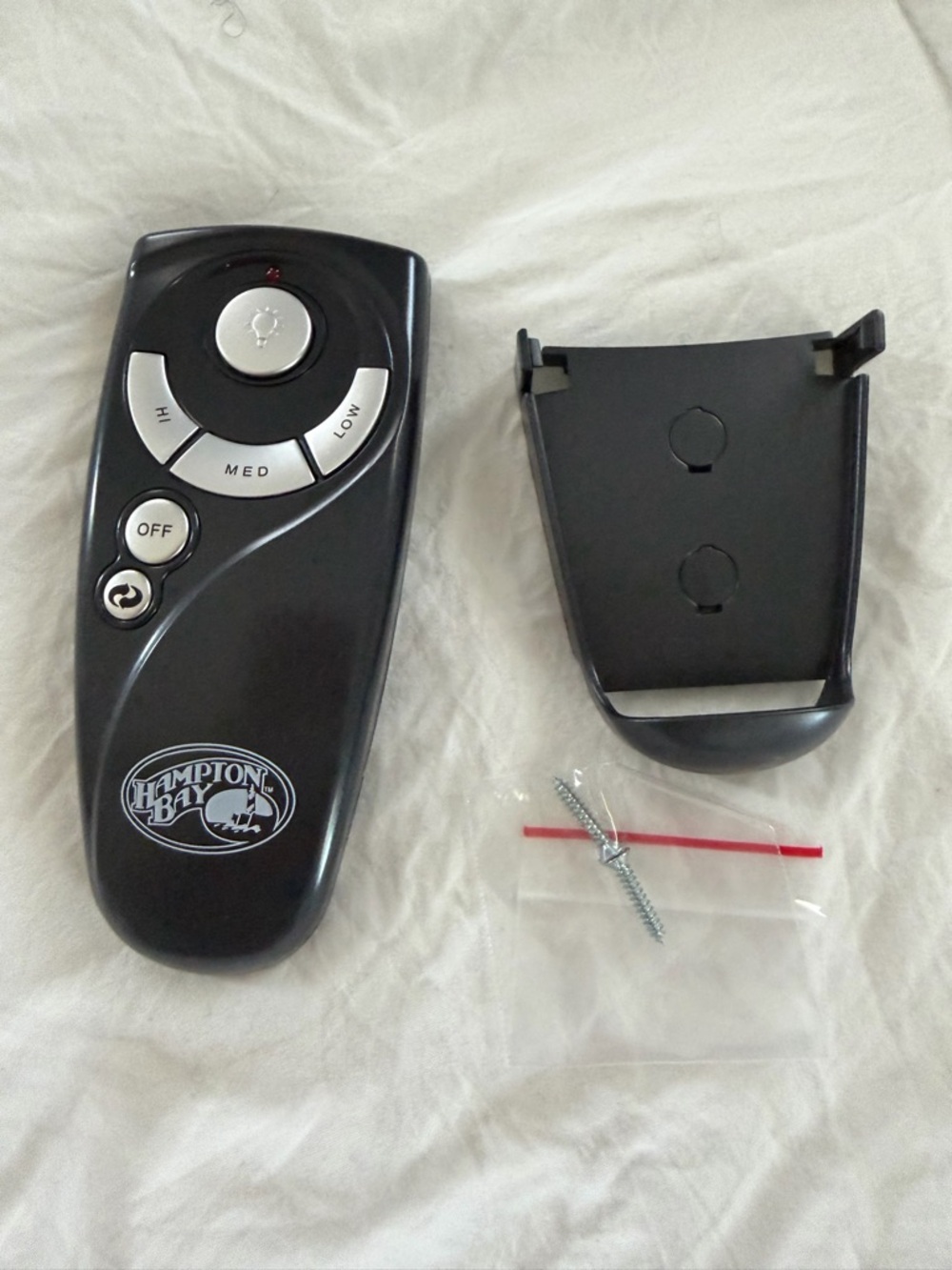Hampton Bay Ceiling Fan Remote Control - Dark Grey. Model: UC7083T - Picture 2 of 3